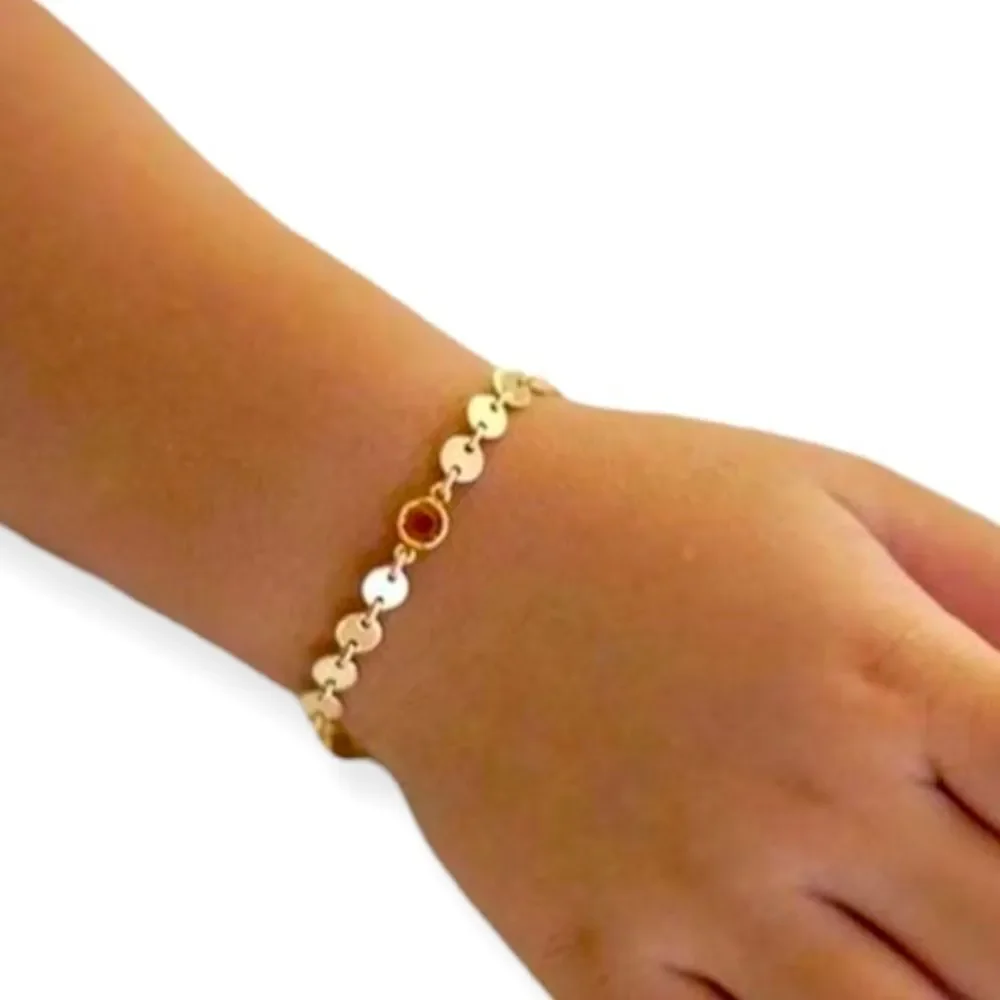 KIDS Gold Birthstone Bracelets